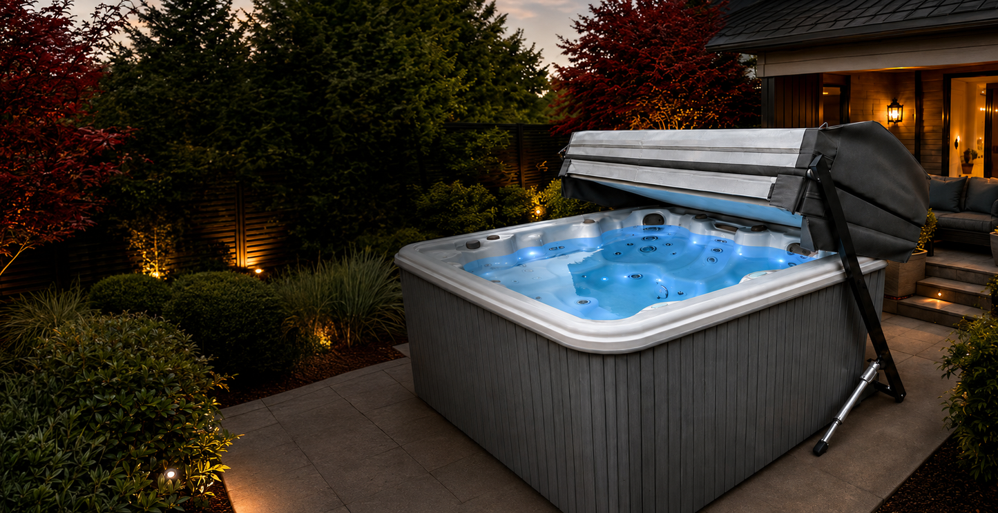 CoverGo™ Powered Hot Tub Cover Lift — Installed